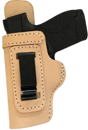 LT TAN CUSTOM IWB Leather Gun Holster U CHOOSE:rh,lh-laser-slide-cant-belt-mag - Picture 2 of 6