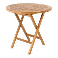 Divero Gartentisch Balkontisch Tisch Esstisch Holz Teak Klappbar Ø 80 Cm Rund