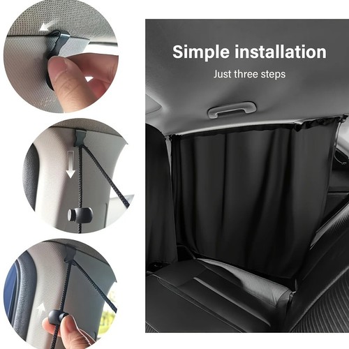 4pcs Car Privacy Curtains Set Window Sun Shade for Sleeping Camping Travel - Picture 5 of 7
