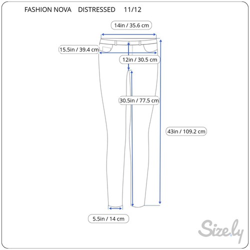 Fashion Nova Say Yes To Distress Jeans Womens Size 11/12 Blue Medium Wash Denim - Picture 3 of 9