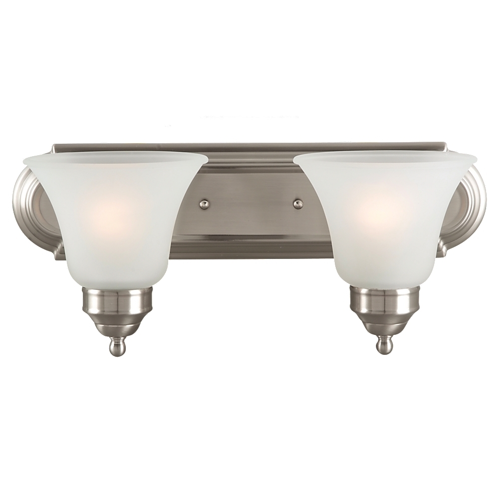 Sea Gull Lighting 44236-962 2-Light Brushed Nickel Bathroom Vanity Wall Fixture