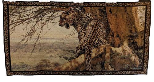 Riddle & Cockrell Leopard Wall Hanging Edition The Art Of Conservation 52" x 30"