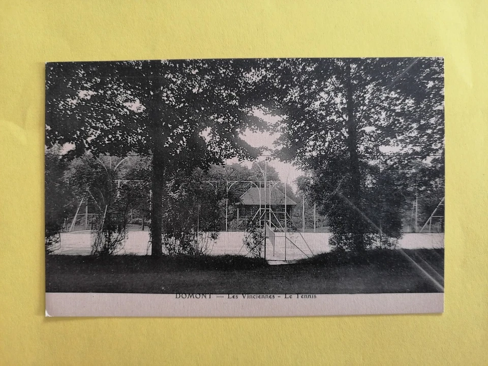 cpa Rare 95 - DOMONT (Val d'Oise) Les VINCIENNES Sport Court de TENNIS - Photo 1/1