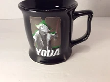 2005 Yoda Jedi Star Wars Black Ceramic Coffee Mug LucasFilm Encore Group-3D