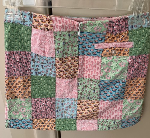 VINEYARD VINES Girls Size 7 Cotton Pastel Patchwork Skirt/Skort - Picture 2 of 6