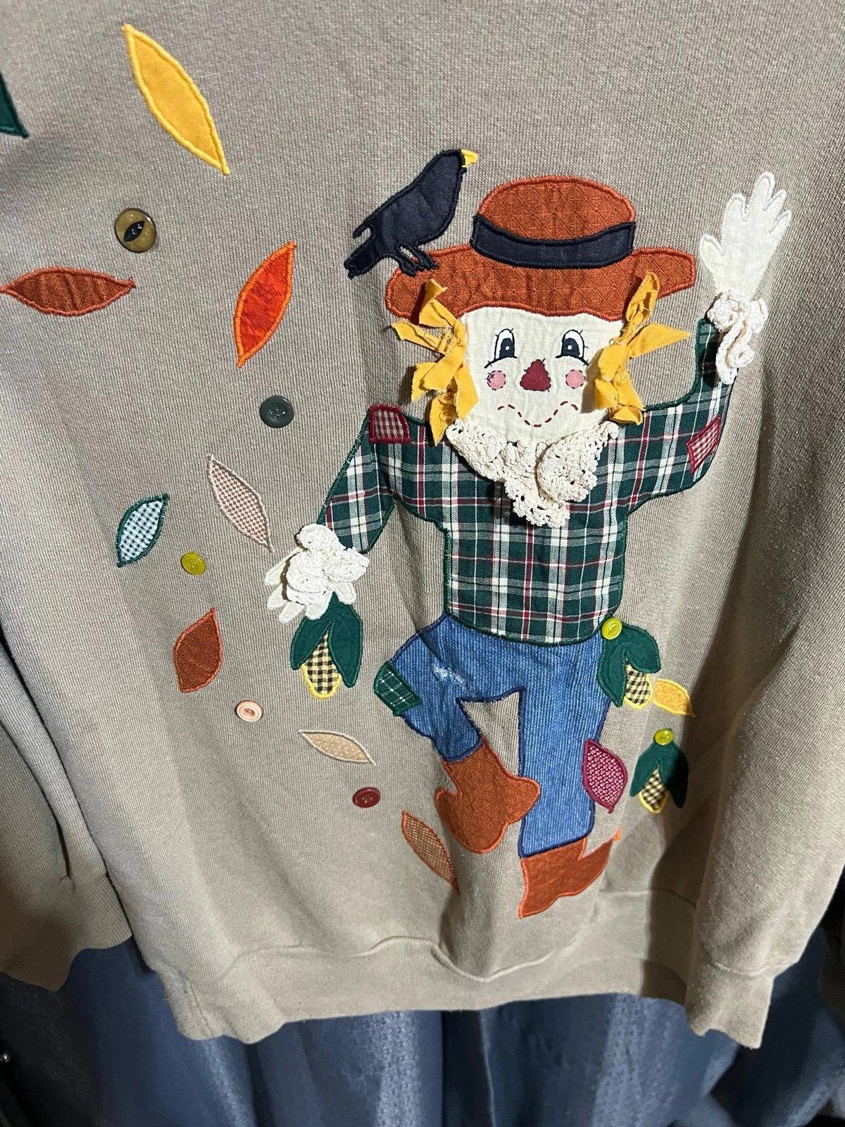 OFF WHITE Felpa Jerzees vintage raccolta scarcrow