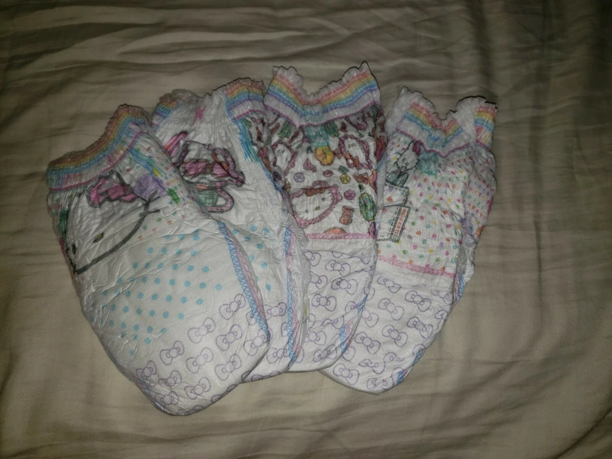 4) Samples of PAMPER Easy Ups Training Pants Size 4T-5T Girls HELLO KITTY  RARE | eBay