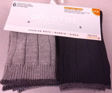 Gold Toe 6 Toddler Boys Crew Dress Socks Size 2T/3T - New B1