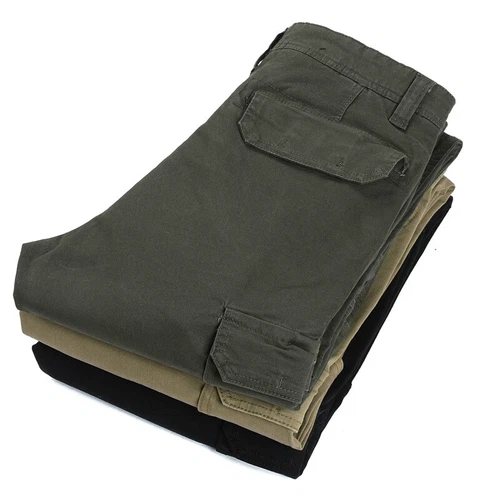 New Mens Fashion Slim Fit Pocket Pants Cargo Trousers Workwear Pant Sports - Picture 7 of 10