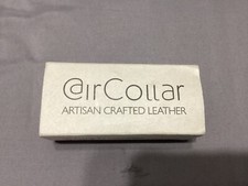 Luxury Leather Dog Collar With Airtag Holder Olive Green 