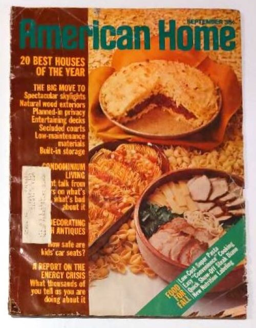 Vintage Issue of American Home Magazine (Sep 1973) in acceptable condition