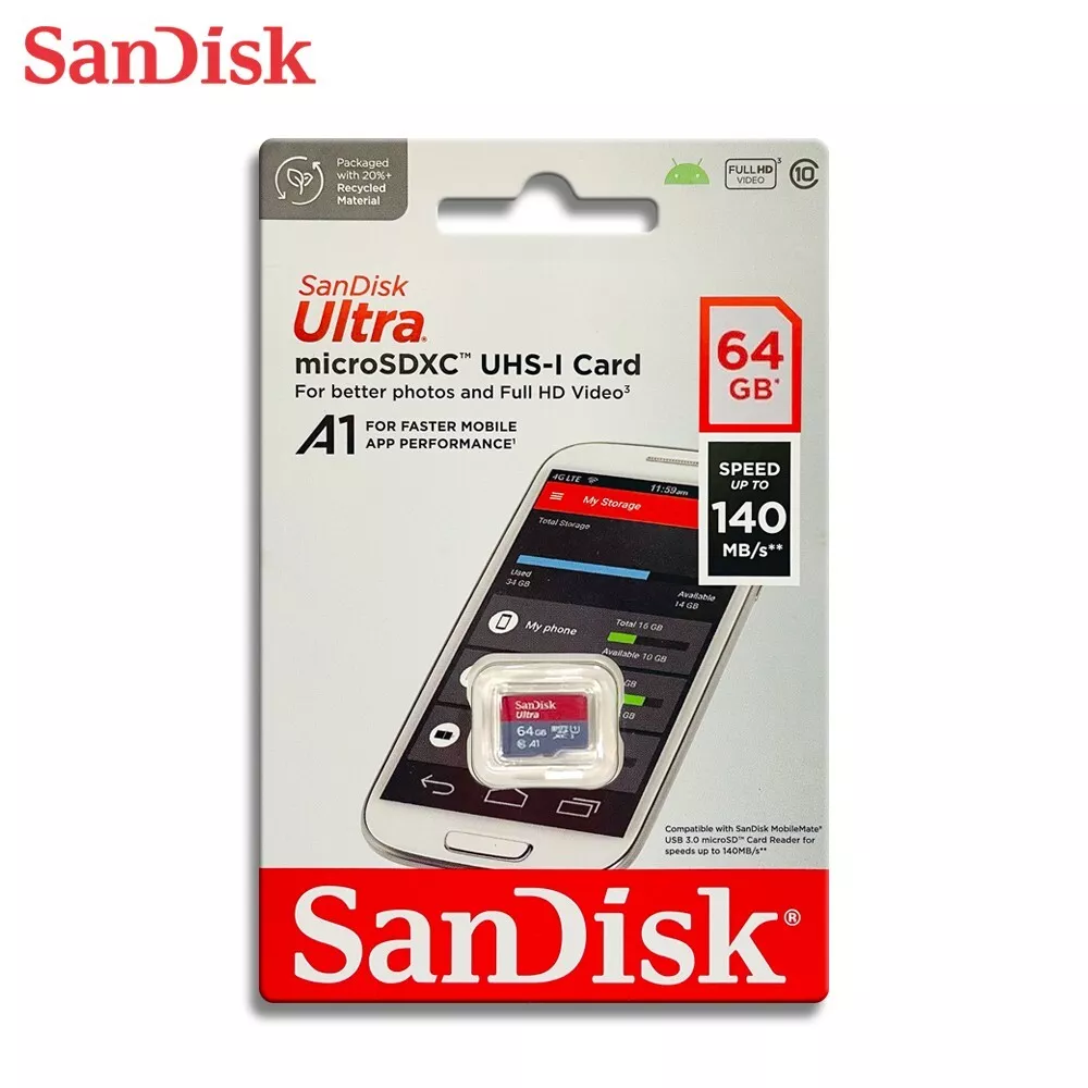 SanDisk 64GB Ultra SDXC UHS-I Memory Card 100MB/s, C10, SDXC