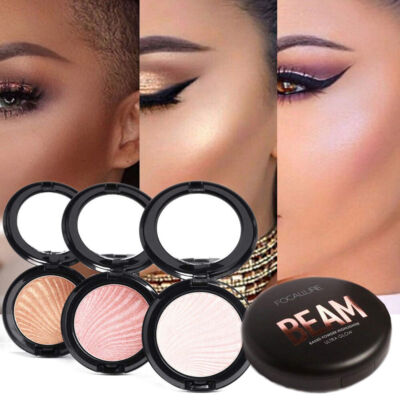 Brighten Face Highlighter Creme Puder Natural Glow Make-up kompakt mit Spiegel