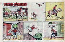Rick O'Shay by Stan Lynde - half-tab color Sunday comic page - August 16, 1970