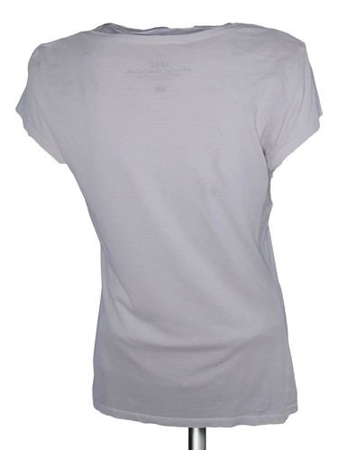 H&M Logg T Shirt Da Donna Bianca Taglia L In Cotone Collo Rotondo Manica Corta - Foto 2 di 4