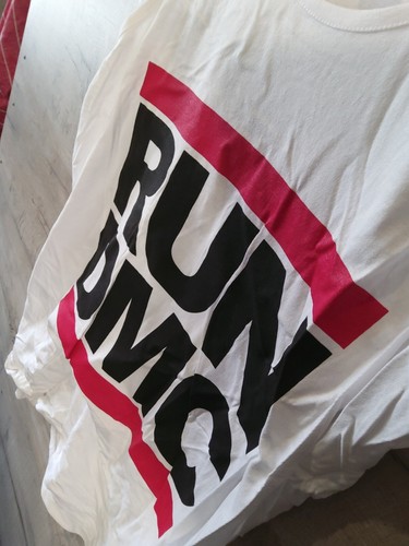 Run Dmc Large Hip Hop Rap Tee Vest Band Mens T Shirt White SRA - Picture 3 of 6