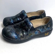 Alegria KELI Fan Flare Iridescent Comfort Slip On Shoes Size 37 - 7