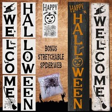 Welcome Stencils and Halloween Stencils with Spider Webs - Welcome Stencil Te...