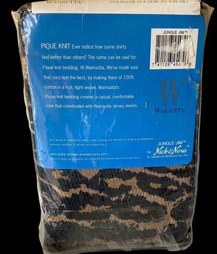 Nick & Nora Wamsutta Jungle Jim Standard Kissenbezug neu versiegeltes Paket Baumwolle - Bild 2 von 9