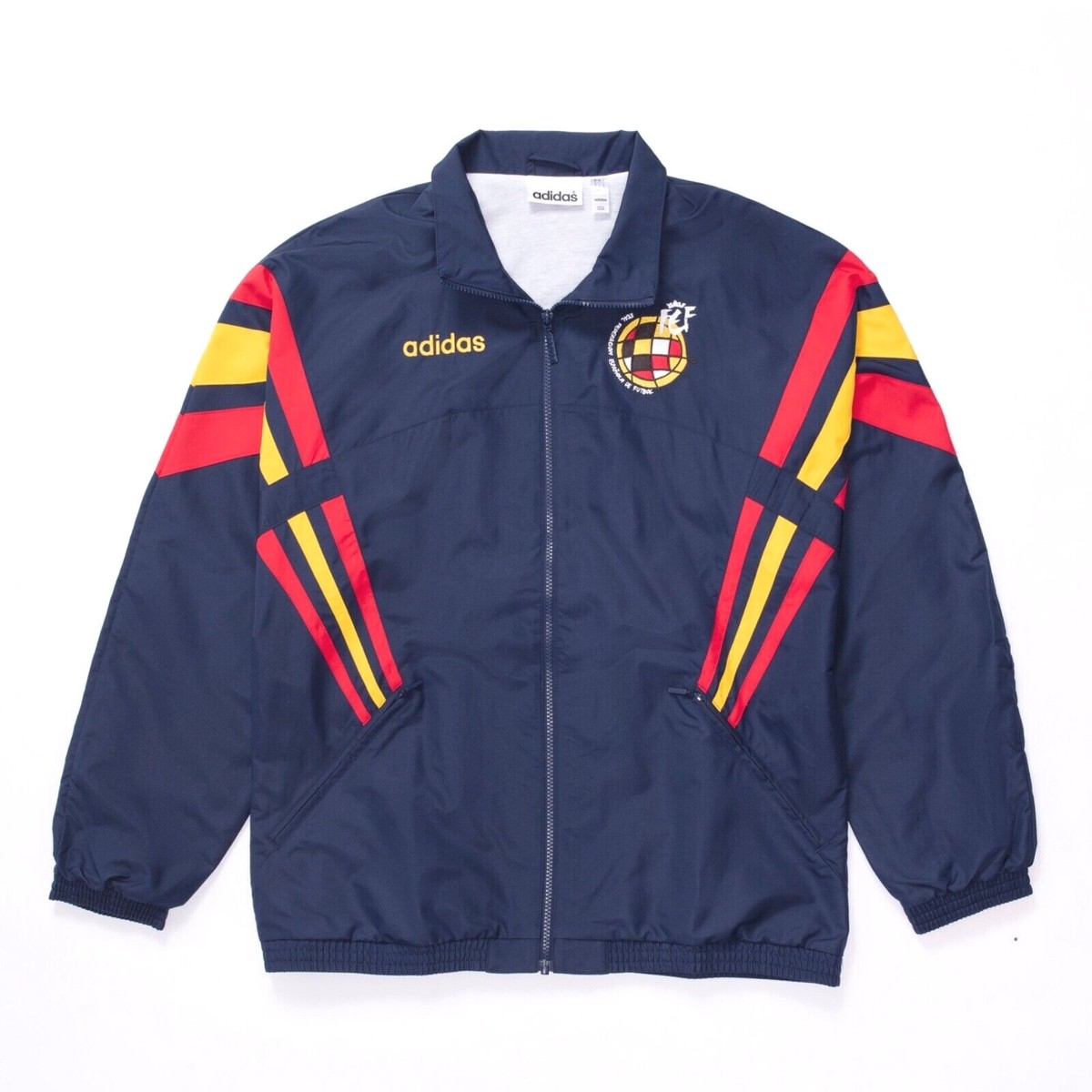 レトロ　adidas ジャージ　1909 スペイン adidas Spain Soccer Team Blue Retro Woven Track Jacket