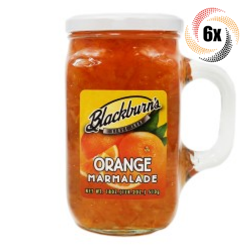 6x Becher Blackburn's Orange Marmelade Fettfrei Gelee Becher | 18oz | Einfach zu verteilen - Bild 1 von 2