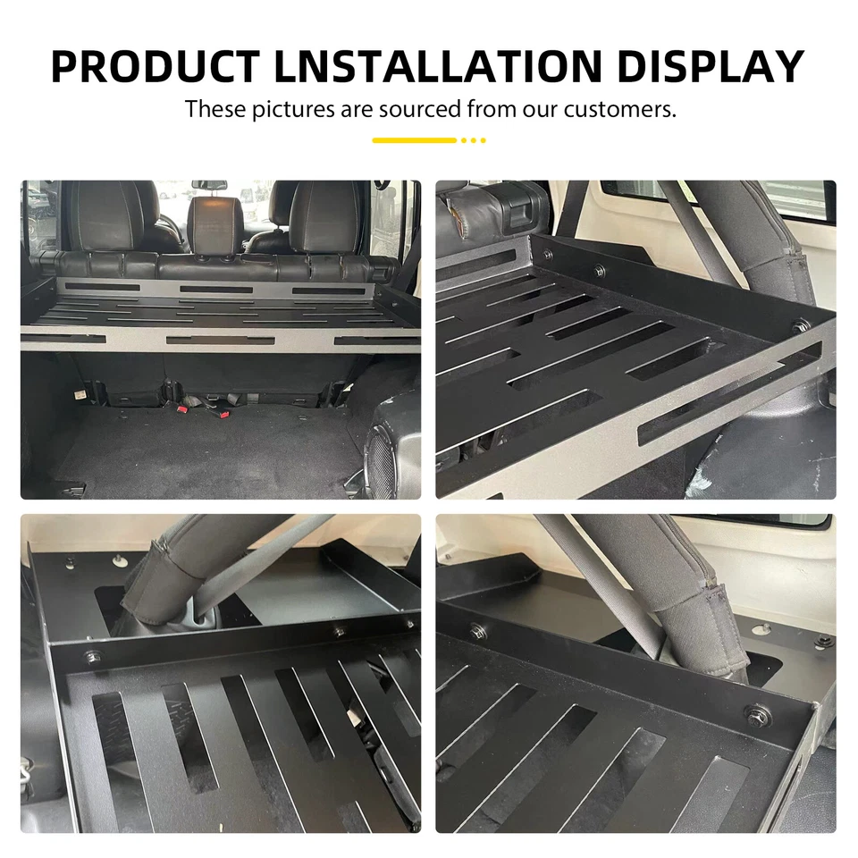 Interior Cargo Carrier Metal Shelf Rack Fits 2007-2018 Jeep Wrangler JK 4-Door Foto 4 de 4