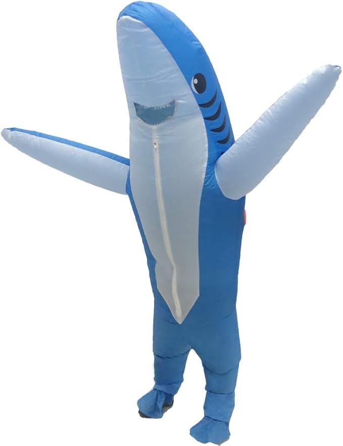Disfraz Cosplay De Tiburón Inflable Con Ventilador A Batería IRETG