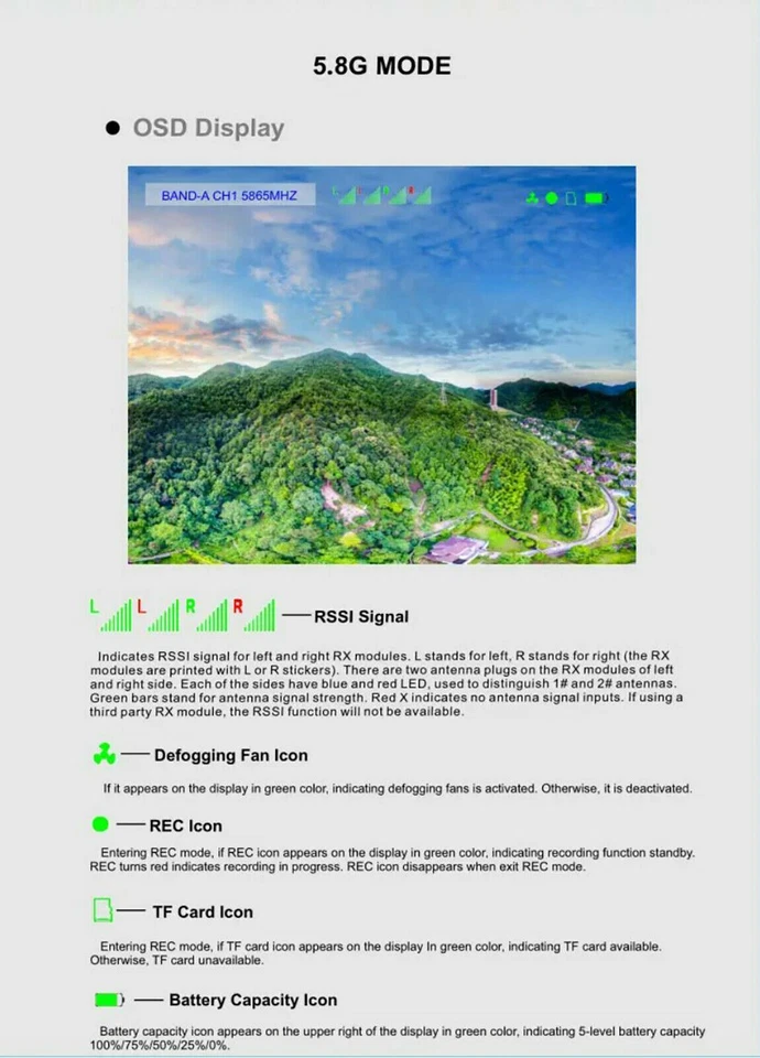 Eachine EV300D 1280*960 5.8G 72CH HDMI DVR RC Camera Racing Drone FPV Goggles - Image 3 of 4