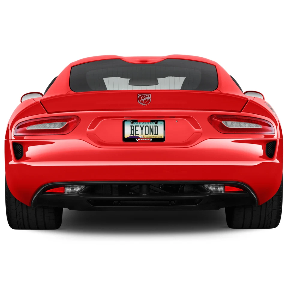 Marco de matrícula de metal negro a rayas Dodge Viper Racing Foto 4 de 4