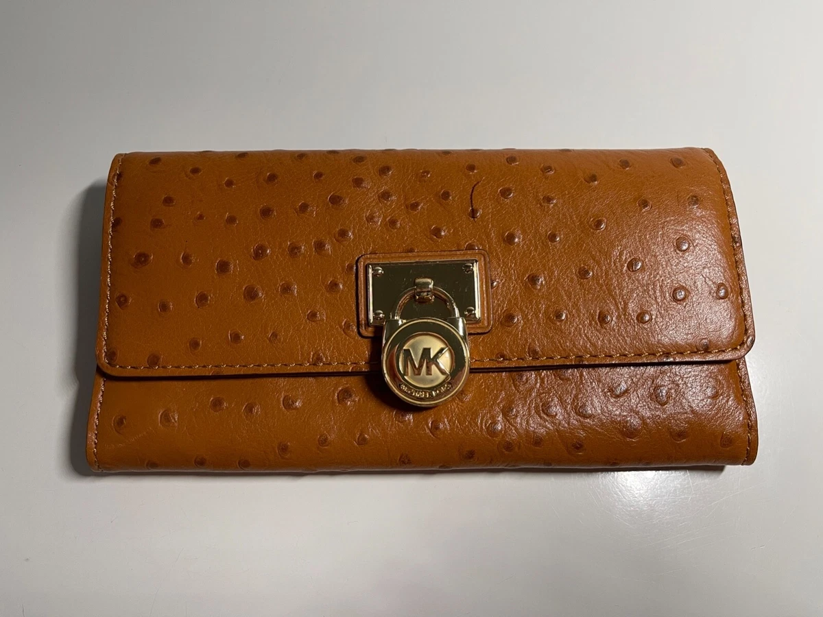 Michael kors hamilton 2025 wallet orange