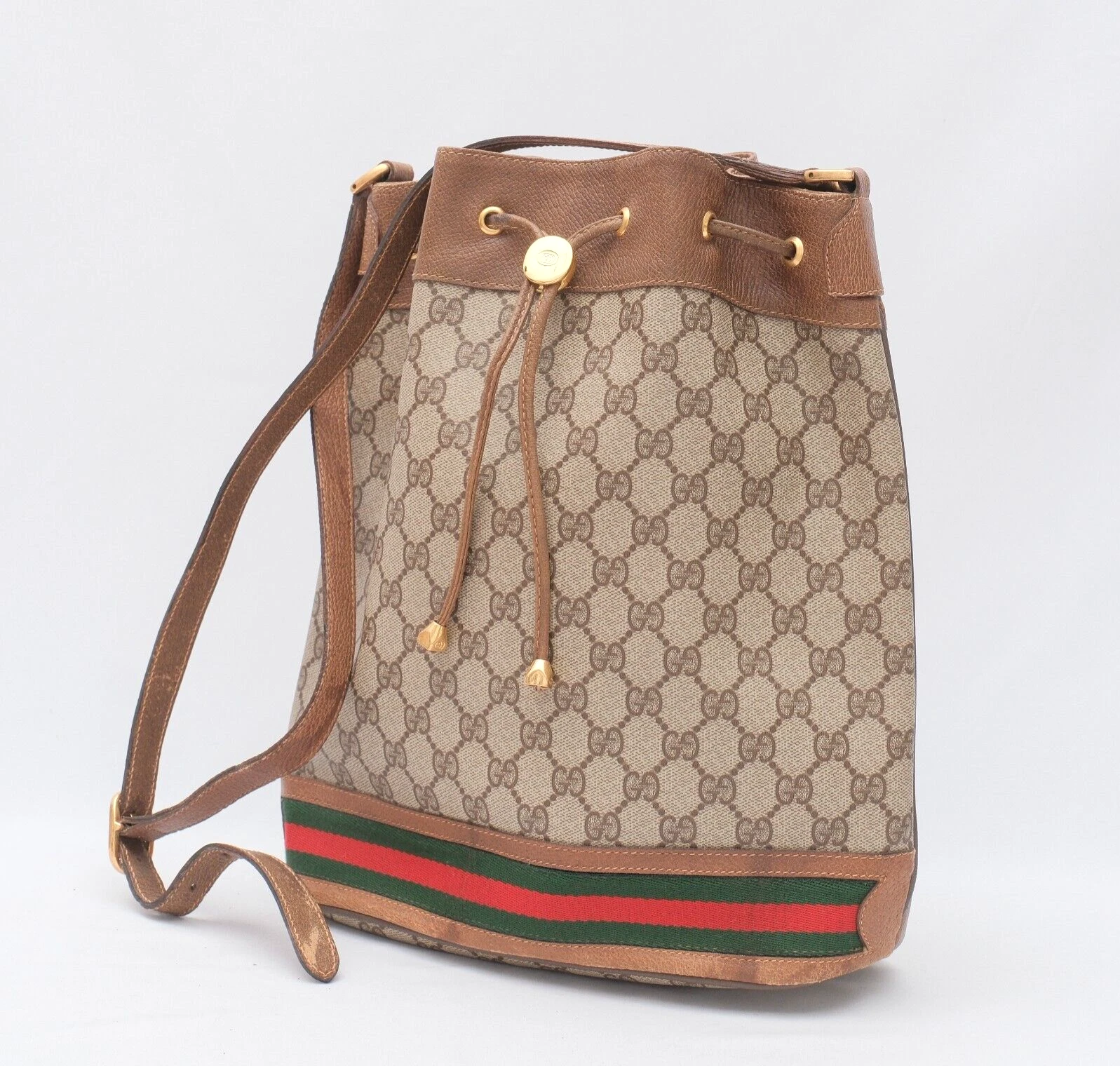 Gucci sac à main bandoulière vintage cordon GG ligne Sherry authentique