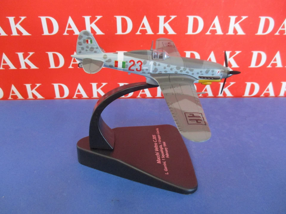 Die cast 1/72 Modellino Aereo Aircraft Macchi 205 Veltro 1 Sq. ANR 1944 Gorrini - Immagine 4 di 4