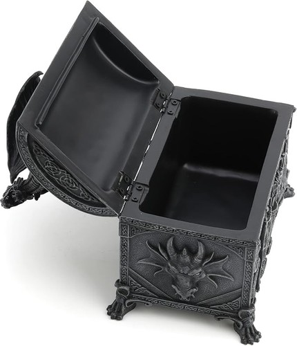 Figura de poliestireno caja baratija en forma de cofre de dragón - Imagen 2 de 8