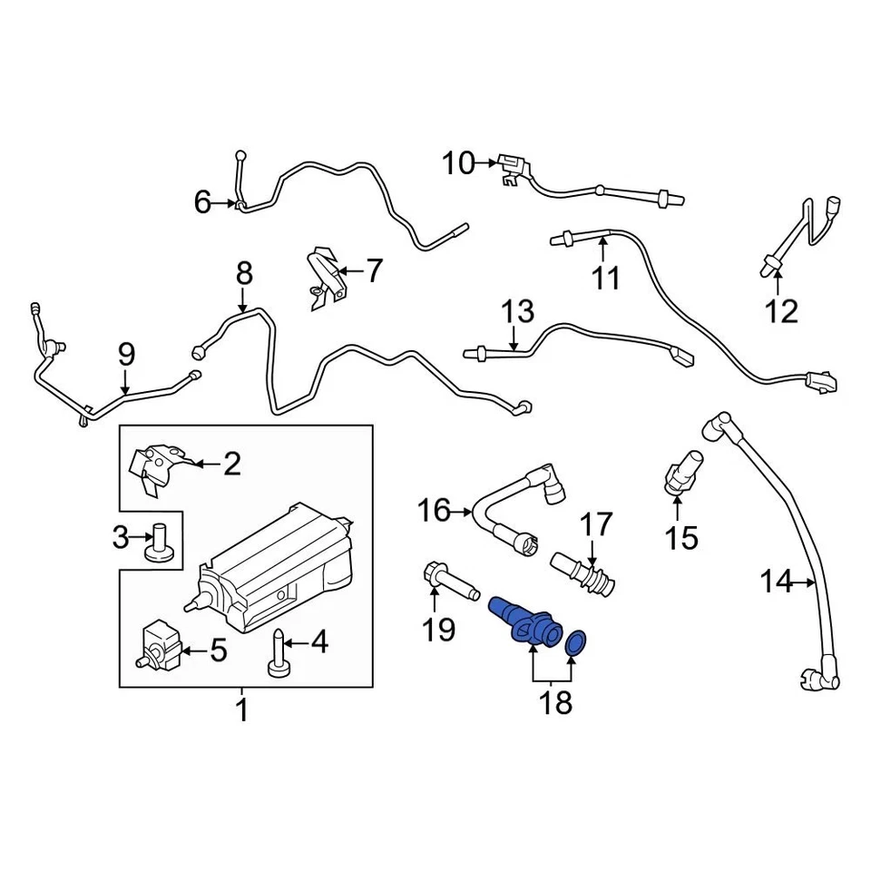 For Ford Transit-350 15-24 Ford Evaporative Emissions System Line Adapter Foto 3 de 3
