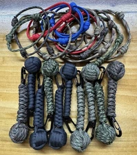 10 Paracord Monkey Fist + 14 Friendship Bracelets Survival Camping