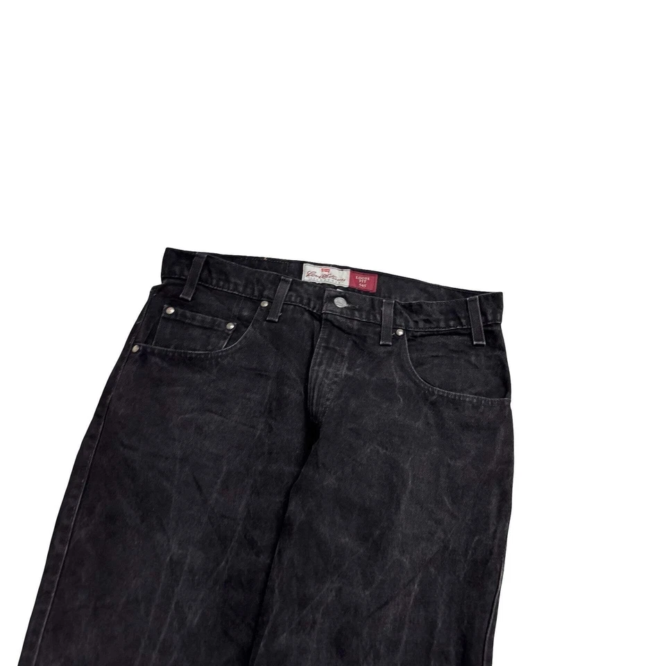 Levis 545 Jeans W34 L32 Mens Black Relaxed Tapered Vintage Made In USA - Image 2 of 4