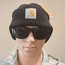 Carhartt Acrylic Watch Hat Black Beanie Made in USA A18-BLK OSFA New