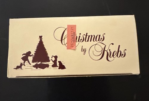 Vintage KREBS Christmas Feather TREE Glass ORNAMENTS Box Glazed PEACH PINK MCM - Picture 7 of 13
