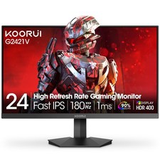 KOORUI 24" 1440P 180Hz 1ms Fast IPS HDR400 Gaming Monitor 90 DCI-P3 Adaptive Sy