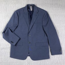Ben Sherman Blazer Mens 42S Blue Stretch Jacket Short Two Button Sports Coat
