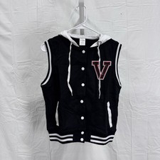 Costume Gallery Varsity Vest Black Size Medium Adult