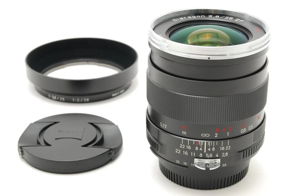 [MINT w/ Hood] Carl Zeiss Distagon T* 25mm f/2.8 ZF Lens for Nikon F From JAPAN - Image 2 of 4