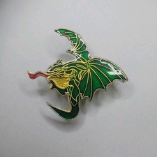 Fire Breathing Dragon Screwback Hat Jacket Pin Pinback