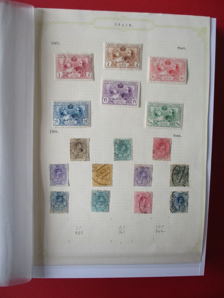 World Stamp Collection Spain Hungary Malaya Portugal Sweden India  etc Prophilia - Image 4 of 4