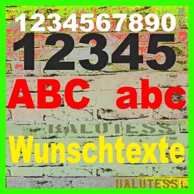 KlebeZahlen KlebeBuchstaben 10-15-20-25cm  Briefkasten Mülltonne Hausnummer Auto