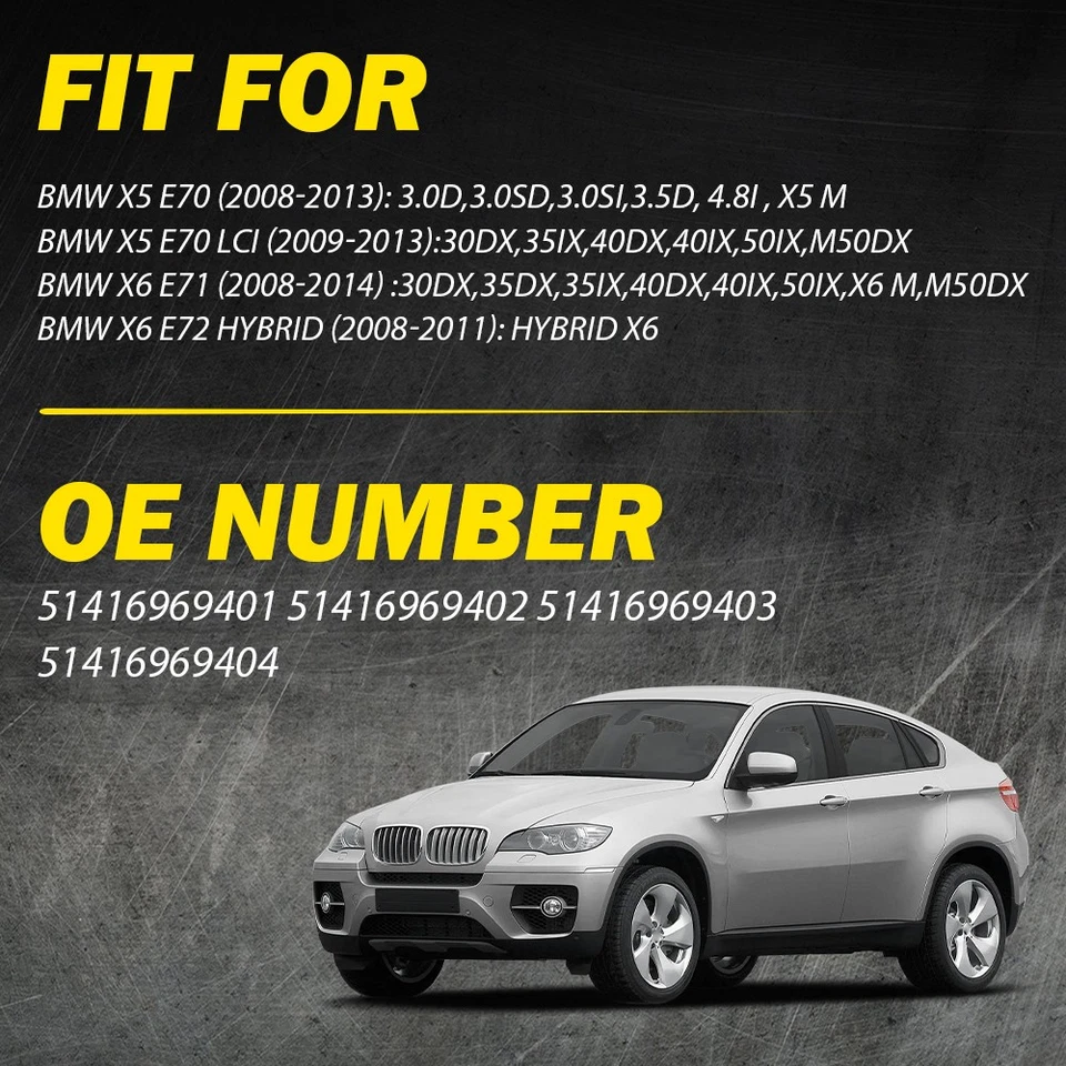 Внутренняя дверная панель ручка отделочный чехол для BMW X5 E70 X6 E71 E72 2008-2014 - Изображение 2 из 4