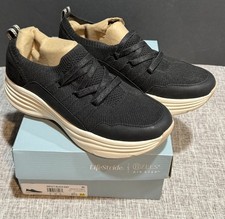 Bzees LifeStride Impact SZ 8.5M Women  s Black Mashine Washable Sneakers Shoes