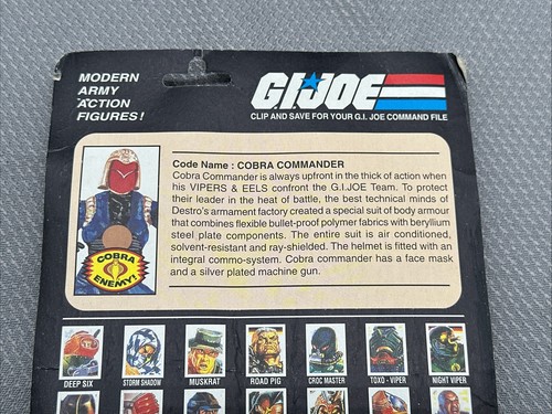Vintage 2001 GI Joe India Funskool Cobra Commander SEALED - Picture 5 of 7
