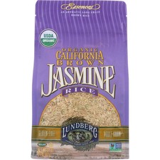 Organic Long Grain Brown Rice Jasmine 32 Oz Case Of 6 By Lundberg