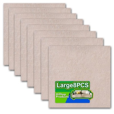 8 Pack - Ivory Self Adhesive Square Furniture Felt Pad Surface Protector for ...